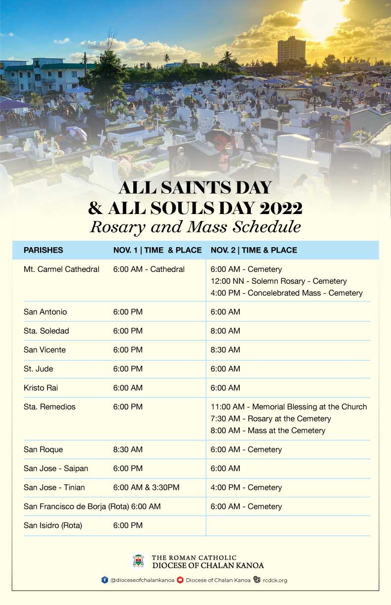 All Saints Day & All Souls Day 2022 Schedule Roman Catholic Diocese